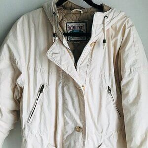 Pacific Trail Cream Hooded Down Jacket Size S